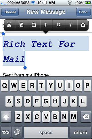 rich text for mail